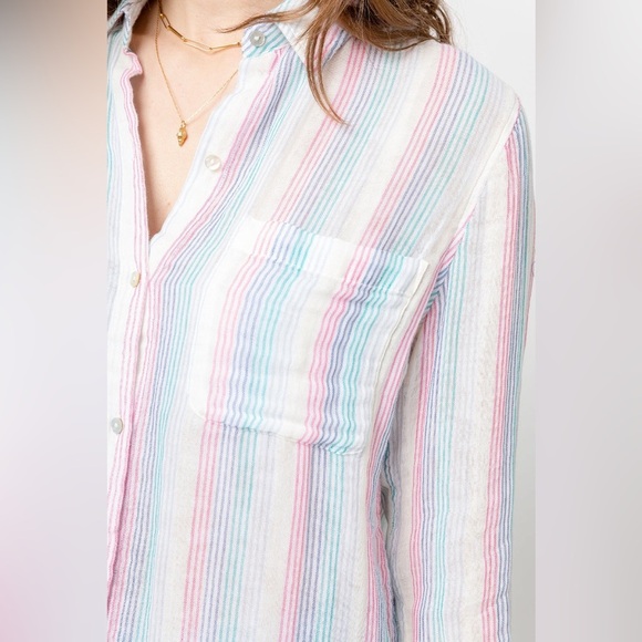 Rails - Ellis Button-Down Shirt in Iris Stripe - Picture 11 of 12